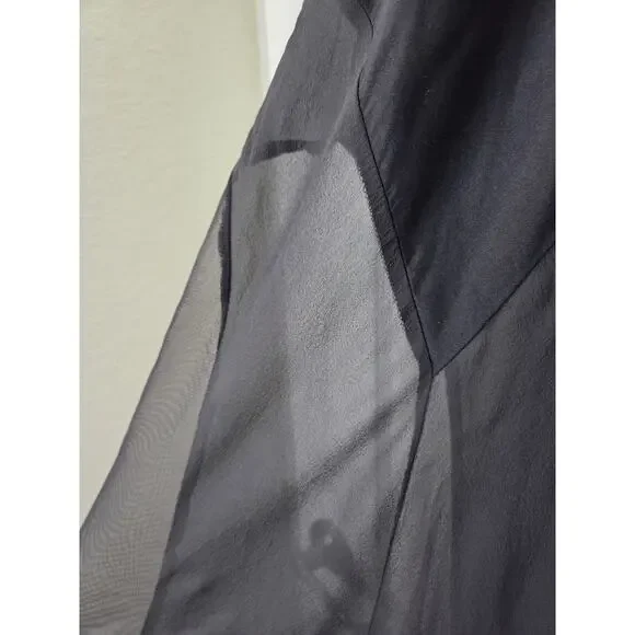 Victoria's Secret 100% Silk Black Sheer Sexy Lingerie Maxi Slip, Women's Small - Picture 6 of 12